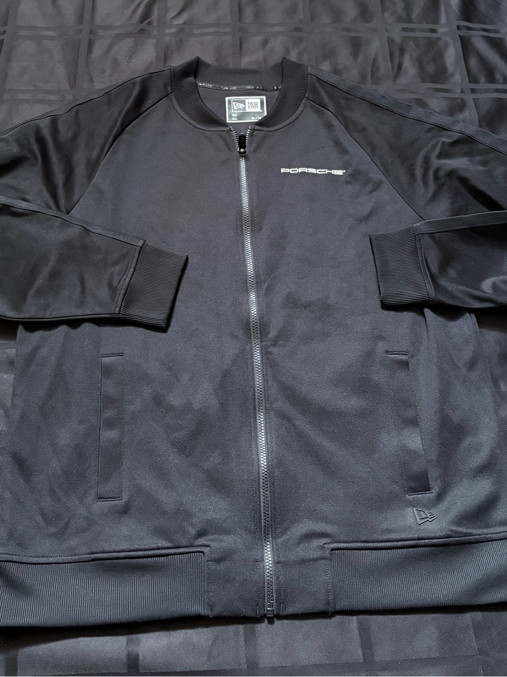 Men’s Porsche 75th Anniversary New Era Performance XL Black Full Zip Jacket